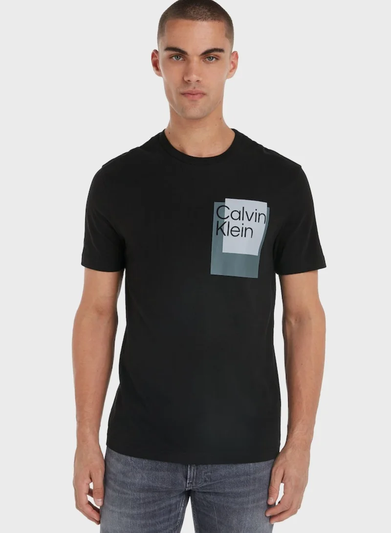 CALVIN KLEIN Logo Crew Neck T-Shirt