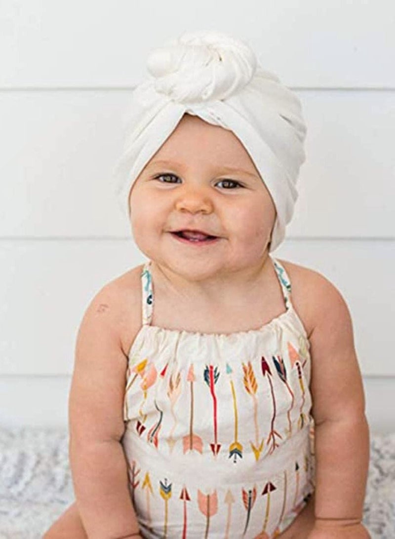 KASTWAVE 5 Pack Headbands Hairbands Baby Turban Knot Hats Newborn Infant Toddler Hospital Hat Cotton Head Wrap - Image 4