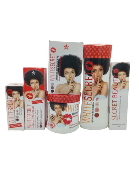 White Secret set of 6 pieces to lighten the skin