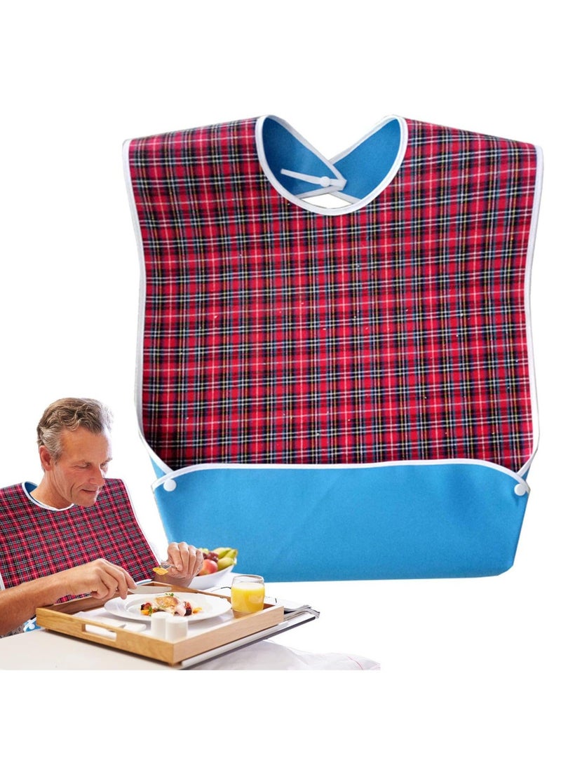 كابتن تيك Adult Bibs, Waterproof Eldly Bib, Adult Washable Dining Bibs Mealtime Bib Clothing Protector, for Elderly Men Women, Reusable Clothing Protector - Image 1