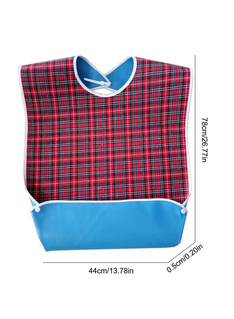 كابتن تيك Adult Bibs, Waterproof Eldly Bib, Adult Washable Dining Bibs Mealtime Bib Clothing Protector, for Elderly Men Women, Reusable Clothing Protector - Image 2