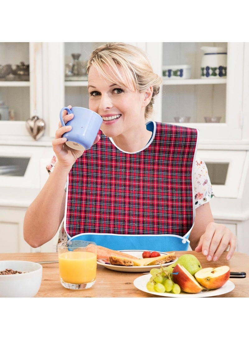 كابتن تيك Adult Bibs, Waterproof Eldly Bib, Adult Washable Dining Bibs Mealtime Bib Clothing Protector, for Elderly Men Women, Reusable Clothing Protector - Image 5