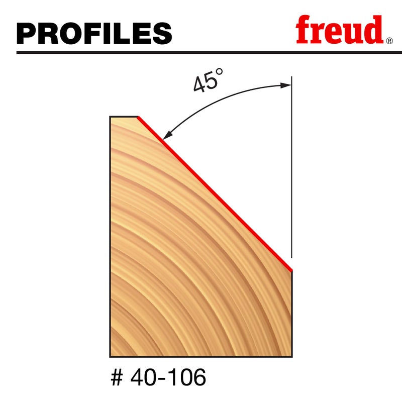Freud 40-106: 1-3/4" (Dia.) Chamfer Bit with 1/4" Shank - Image 2