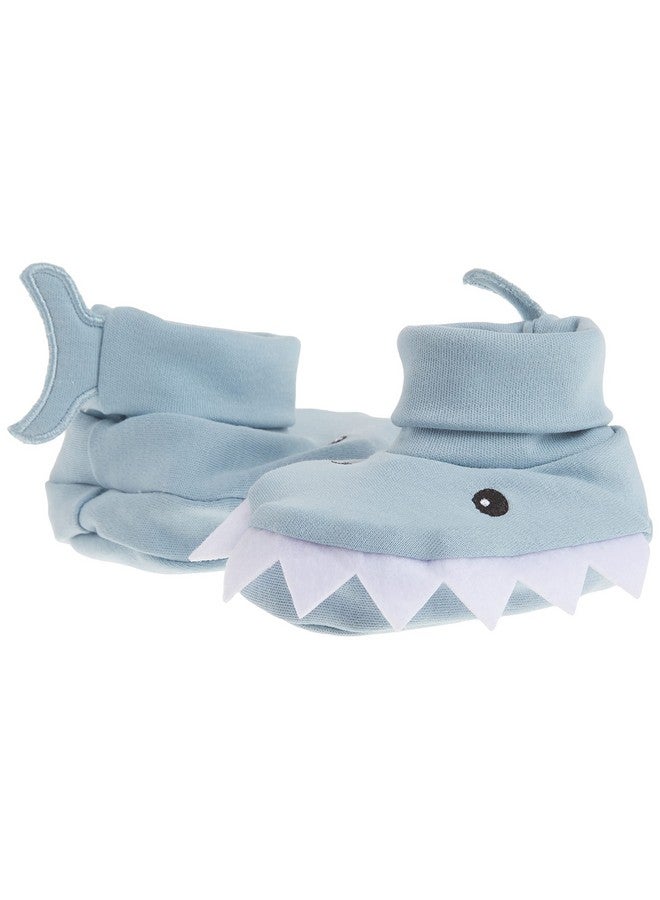 Baby Aspen Bib And Booties Gift Set Chomp And Stomp Shark 09 Month - Image 4