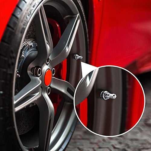 TecUnite تيك يونايت 4 عبوات صمامات معدنية TR-416-S 1 بوصة تركيب خارجي يناسب فتحات الحافة 0.453 و 0.625 بوصة - Image 2