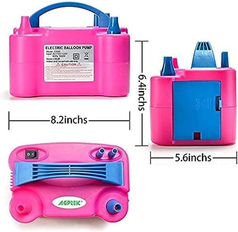 SHOWAY Electric Balloon Pump, Portable Balloons Air Pump for Balloon Arch, Balloon Garland, Party Decorations, Kids Birthday, Baby Shower, Party Supplies & Decorations, Pink - Image 4