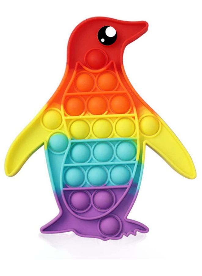Push Pop Bubble Fidget Toy Silicone Animal Sensory Squeeze Toy Stress Relief Anti-Anxiety ADHD Autism Special Fidget Popper Gift for Kids and Adults Penguin B  - Image 1