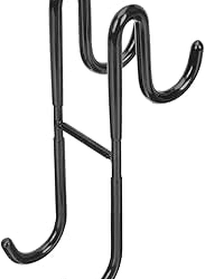 Black Heavy Duty 304 Stainless Steel Over Shower Door Towel Hooks Bathroom Organizer - Image 1