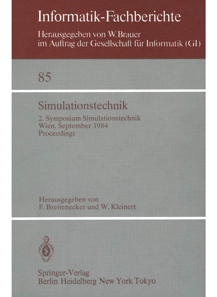 Simulationstechnik: 2. Symposium Simulationstechnik Wien, 25.-27. September 1984 Proceedings 