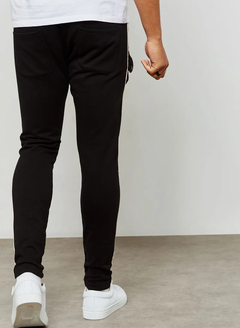 Profound Aesthetic Oversized Zipped  Pocket Track pants