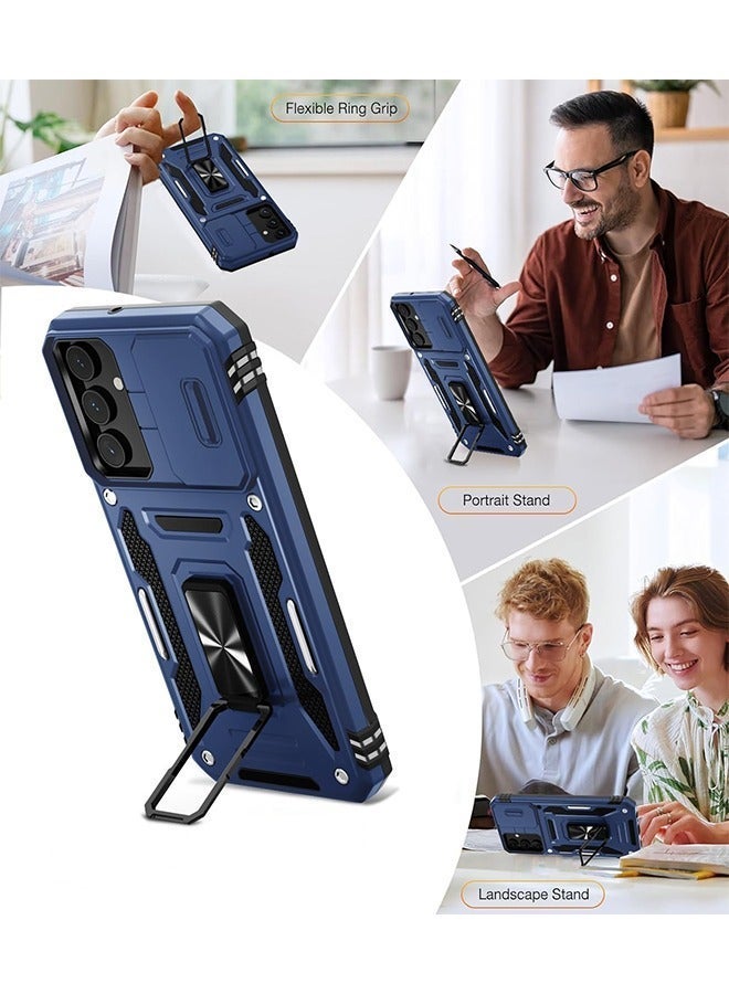 X-level Samsung Galaxy A15 4g/5g Case Cover, Full Body Protector Heavy Duty Dual Layer Military Grade Shockproof Protective Cover with Camera Len Protection Magnetic Ring Kickstand Mobile Phone Accessories - Image 2