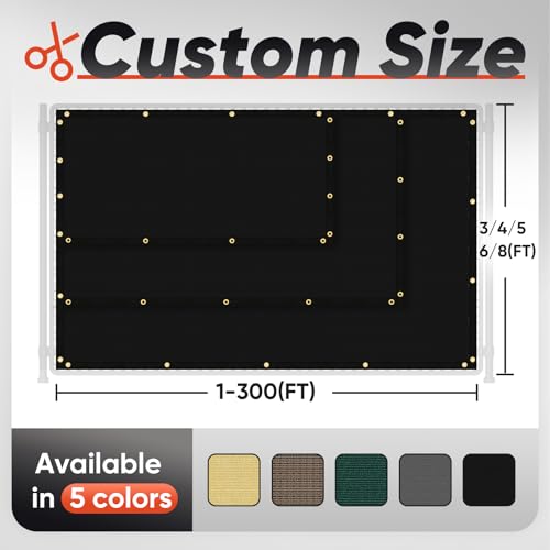 Cisvio 4ft x50ft Privacy Screen Fence 90% Blockage Heavy Duty Protective Covering Mesh Fencing for Outdoor Patio Pool Balcony Black - Image 2