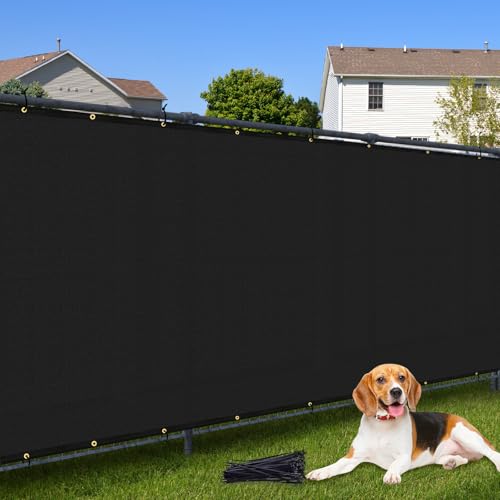 Cisvio 4ft x50ft Privacy Screen Fence 90% Blockage Heavy Duty Protective Covering Mesh Fencing for Outdoor Patio Pool Balcony Black - Image 1