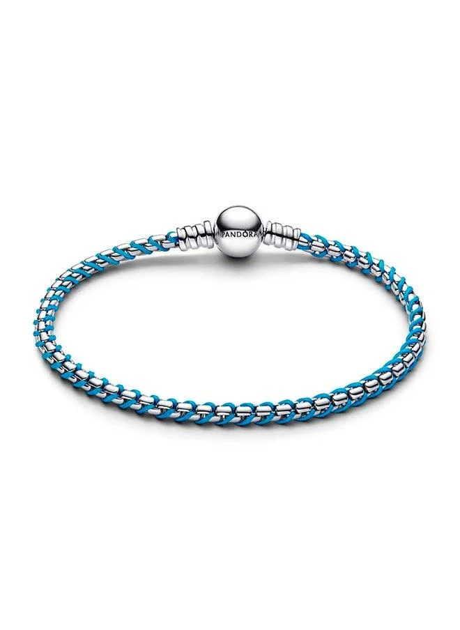 PANDORA Blue Cord Snake Chain Bracelet