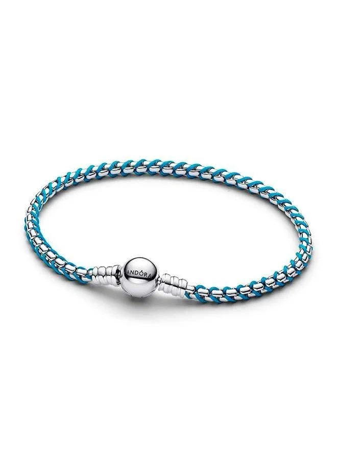 Blue Cord Snake Chain Bracelet
