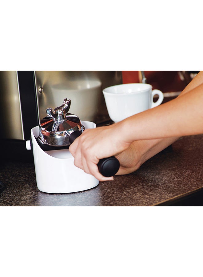 Grindenstein Sturdy, Compact, Modern Espresso Coffee Grind Knock Box, Space-Saving Design for Easy Use and Cleanup, Durable, Coffee Knock Box for Home Baristas, Silver Silver 10.2x11cm - Image 4