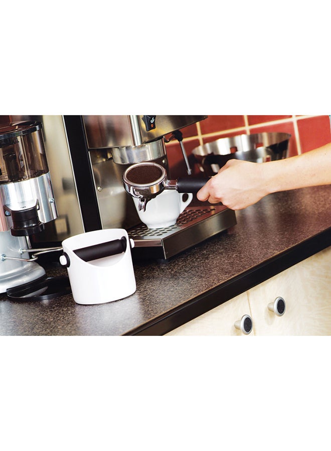 Grindenstein Sturdy, Compact, Modern Espresso Coffee Grind Knock Box, Space-Saving Design for Easy Use and Cleanup, Durable, Coffee Knock Box for Home Baristas, Silver Silver 10.2x11cm - Image 3