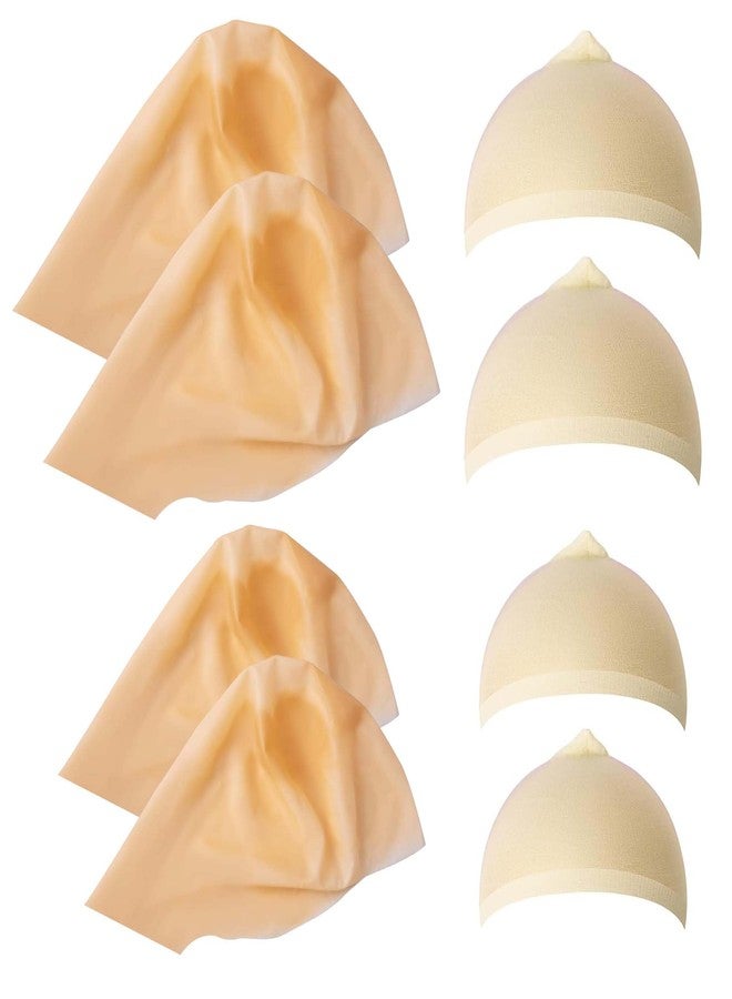 Iceyyyy 8 Piece Bald Caps for Adults-Latex Bald Cap with Head Wig Cap Costume Accessories for Halloween Makeup Party Costume - Image 1