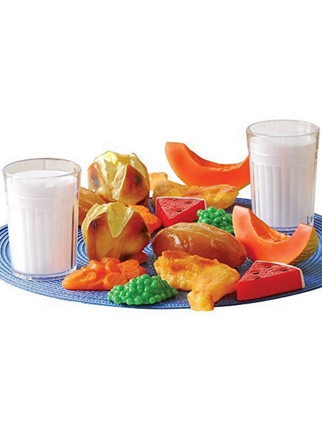 Constructive Playthings Cp Toys 16 Pc. Pretend Play Healthy Dinner Plastic Food Set for Two  - Image 1