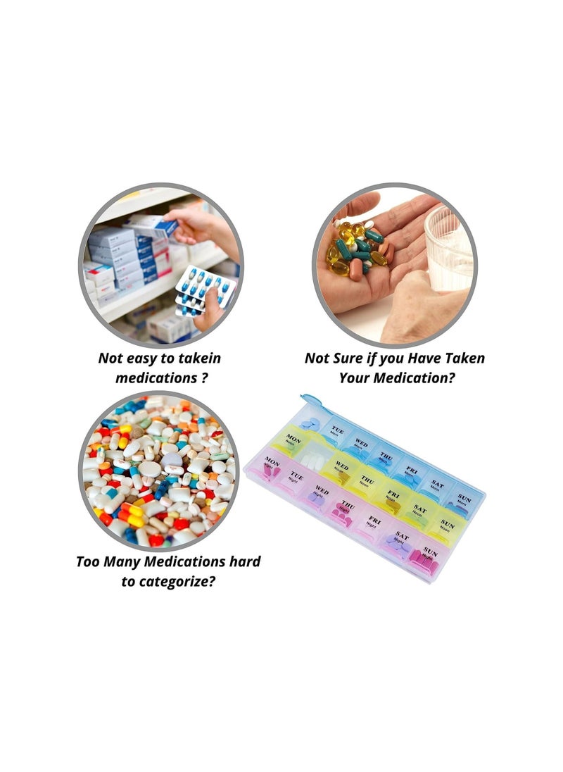 Generic 21 Slot Medicine Pills Storage Organizer Box  - Image 5