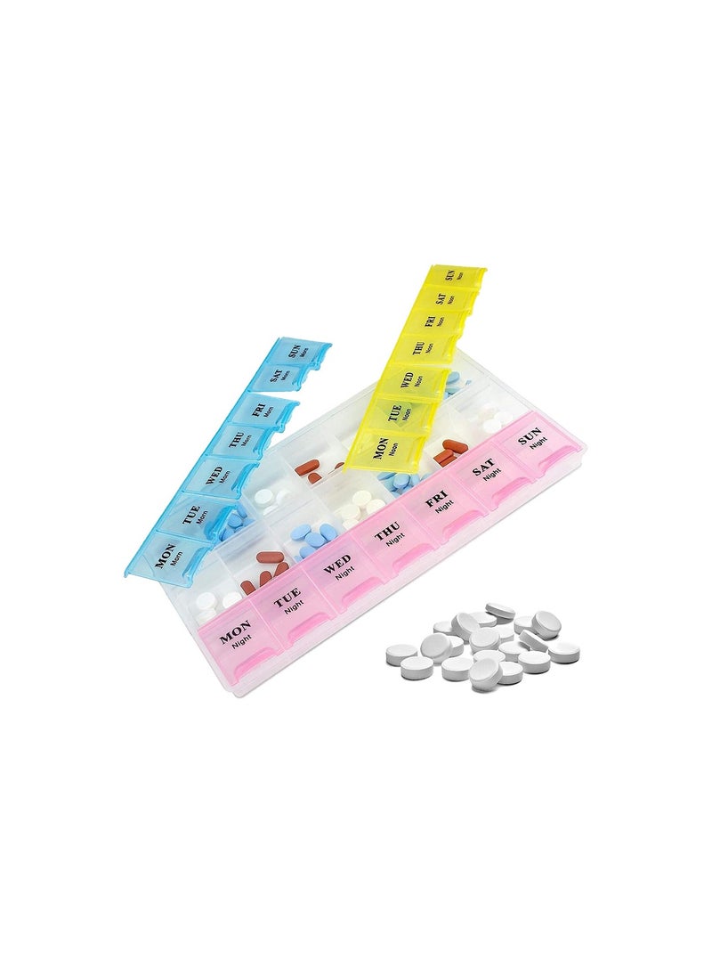 Generic 21 Slot Medicine Pills Storage Organizer Box  - Image 1