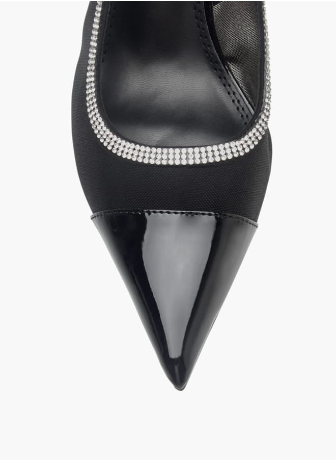 Celeste Womens Embellished Slingback Shoes With Stiletto Heels Ramadan Collection  - Image 4