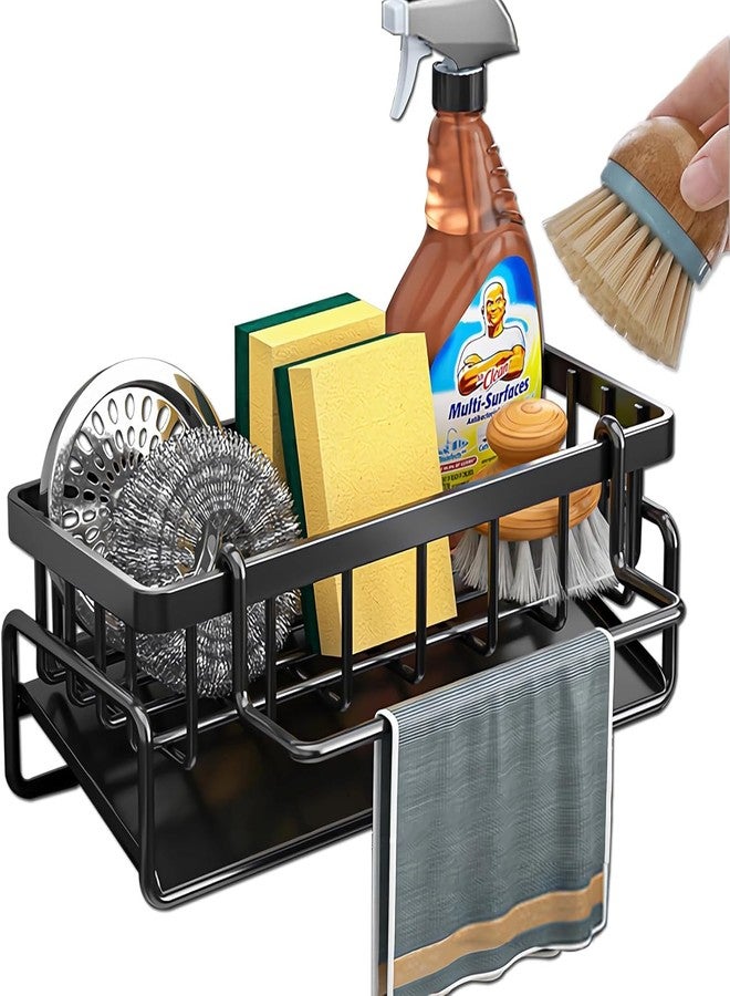DHVYANT MART Kitchen Sink Organizer Caddy | Dish Brush Scrubber Holder | Storage For Sponge-Scrubber-Small Liquid Bottle-Dish Cloth | Suitable For Kitchen Sink Contertop & Bathroom | Pack Of 1 - Image 1