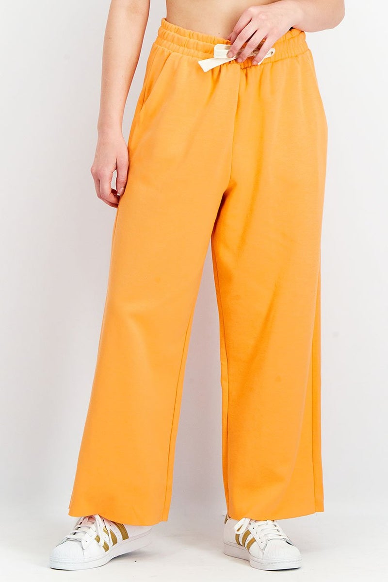 Tchibo Women Sportswear Fit Solid Outdoor Sweat Pants, Orange  - Image 1