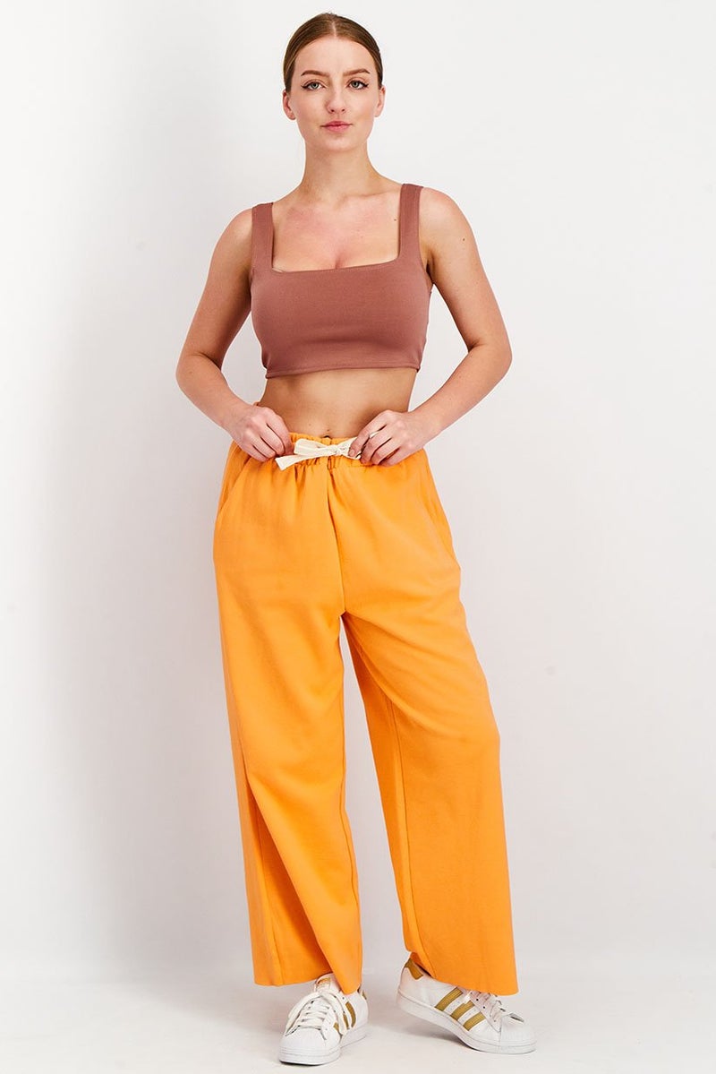 Tchibo Women Sportswear Fit Solid Outdoor Sweat Pants, Orange  - Image 4