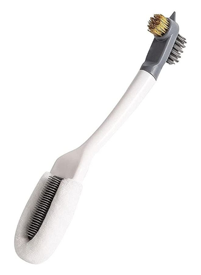 Professional Cleaning Shoe Brush, Multifunctional Long Handle Shoe Brush Cleaner, Hangable Soft Bristle Shoes Cleaning Scrubber (White) - Image 2