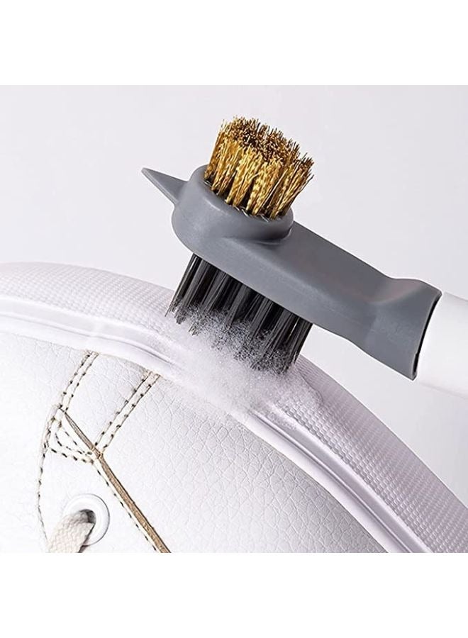 Professional Cleaning Shoe Brush, Multifunctional Long Handle Shoe Brush Cleaner, Hangable Soft Bristle Shoes Cleaning Scrubber (White) - Image 5