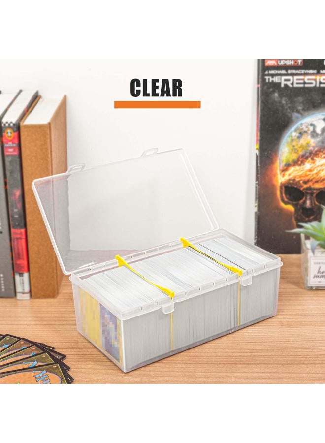 tutata 400 Count Plastic Trading Card Storage Box with Dividers, Baseball Card Storage Box, Sports Cards Holder Organizer - 1 PACK - Image 3