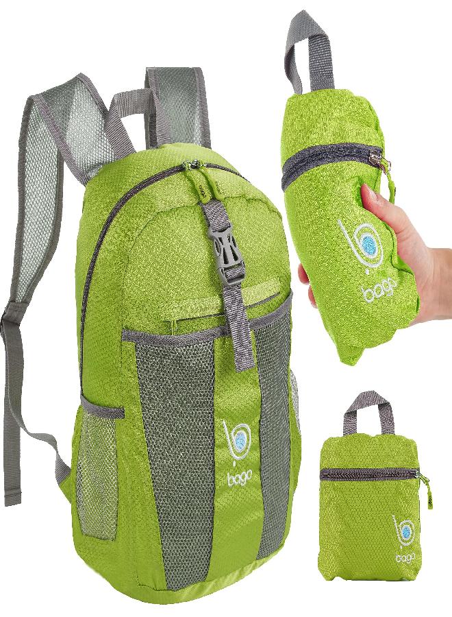 Lightweight Small Hiking Backpack For Women And Men - 25L Travel Day Pack - Foldable Hiking Daypack Ultralight For Camping Outdoor Sports - Day Bag Packable Backpack For Travel (Green)