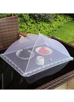 Scrolls Pop-Up Mesh Food Cover, Mesh Screen Food Covers Umbrella Tent, Reusable and Collapsible Food Cover Net Keep Out Outdoor Flies, Bugs, Mosquitos, Picnics, BBQ Mesh Food Cover Net 43cm  - Image 1