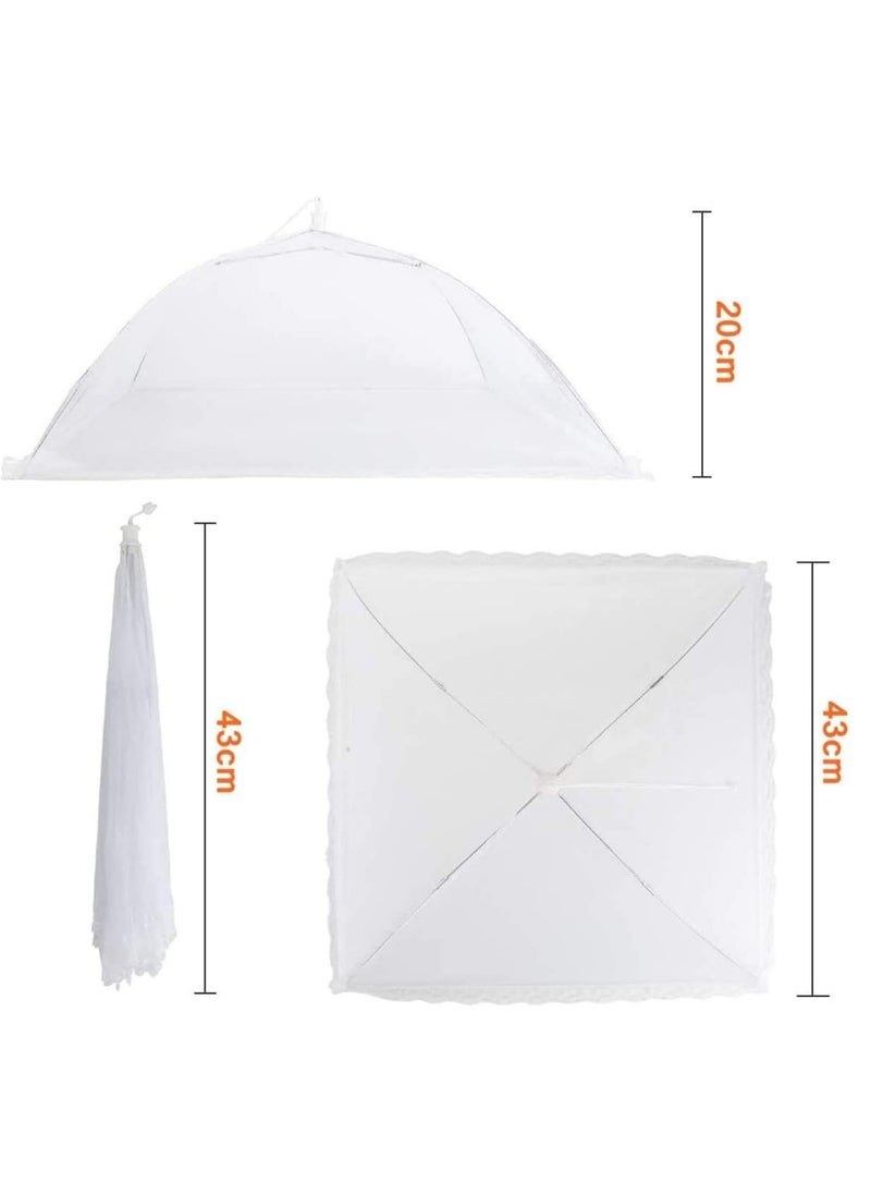 Scrolls Pop-Up Mesh Food Cover, Mesh Screen Food Covers Umbrella Tent, Reusable and Collapsible Food Cover Net Keep Out Outdoor Flies, Bugs, Mosquitos, Picnics, BBQ Mesh Food Cover Net 43cm  - Image 5