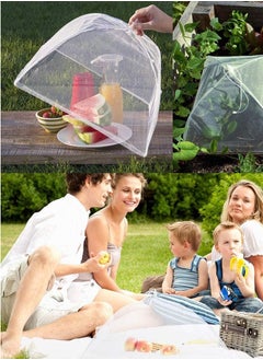 Scrolls Pop-Up Mesh Food Cover, Mesh Screen Food Covers Umbrella Tent, Reusable and Collapsible Food Cover Net Keep Out Outdoor Flies, Bugs, Mosquitos, Picnics, BBQ Mesh Food Cover Net 43cm  - Image 3