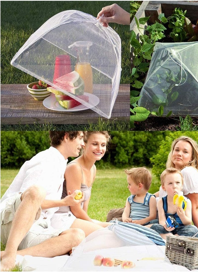 Scrolls Pop-Up Mesh Food Cover, Mesh Screen Food Covers Umbrella Tent, Reusable and Collapsible Food Cover Net Keep Out Outdoor Flies, Bugs, Mosquitos, Picnics, BBQ Mesh Food Cover Net 43cm  - Image 3