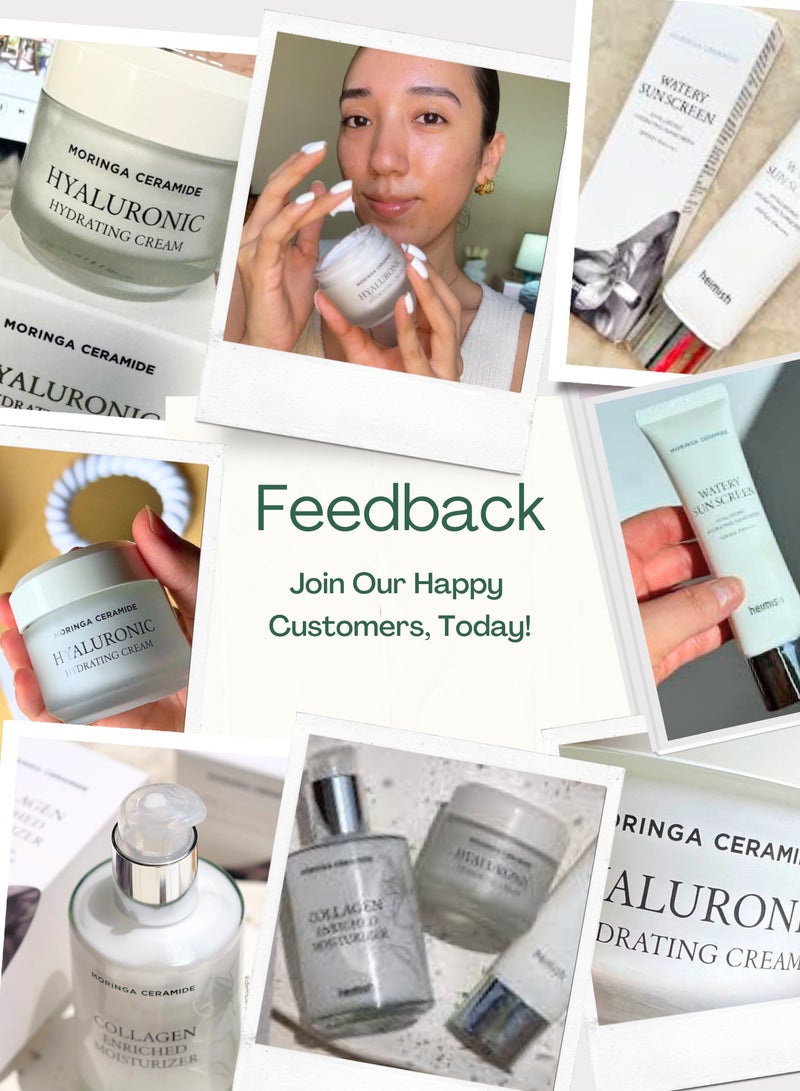 Heimish Dryness & Weak Skin Barrier Solution – Heimish Collagen Enriched Moisturizer, Hyaluronic Hydrating Cream & Hyaluronic Hydrating Watery Sunscreen SPF50+ Set for Deep Hydration & Daily Protection - Image 2