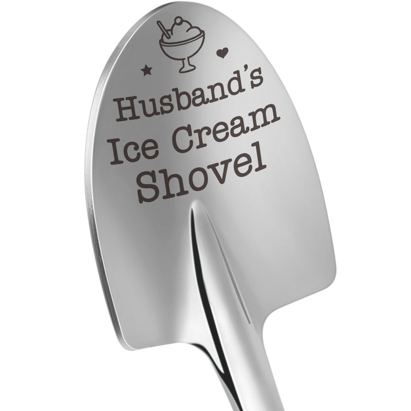 LEJIAJINW Fathers Day Birthday Gifts for Husband, Husband Father's Day from Wife, Funny Easter Basket Stuffers for Him Men Cute Easter Egg Essentials, Valentines Husband's Ice Cream Shovel for Married Men - Image 1