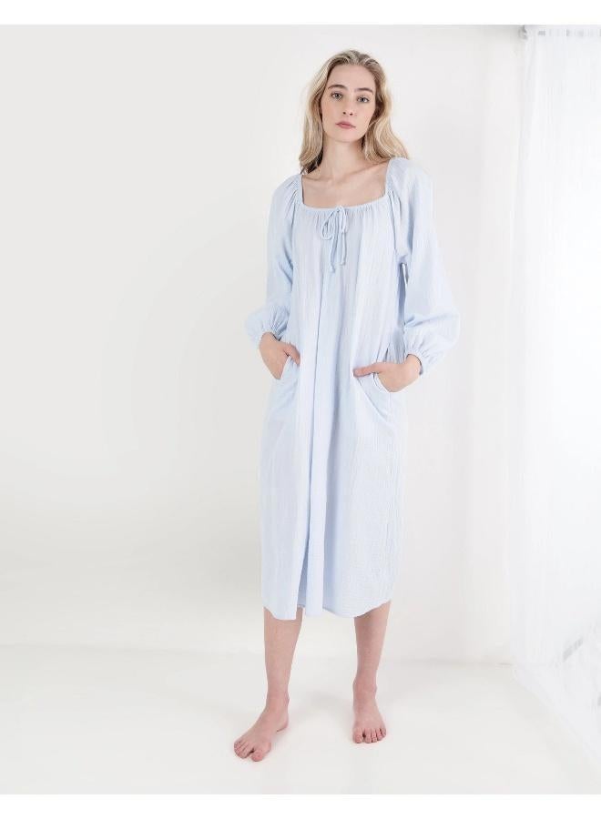 آري من امريكان ايجل فستان ميدي بياقة مربعة - Image 1