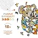 Purdicra Wooden Puzzles for Adults Koala Family Wooden Jigsaw Puzzle Unique Animal Shaped Wood Puzzles Adult Christmas Birthday Gifts for FriendsFamily Home Decor 85 73in 100pcs - Image 4
