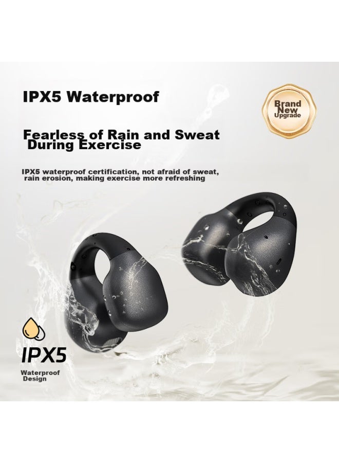 Langston Lansidun Bluetooth Headphones, Bone Conduction Concept Clip-on Wireless Open Non-in, Sports Running Cycling Enc Noise Reduction, Suitable For Apple Huawei Xiaomi Phones, Black - Image 1