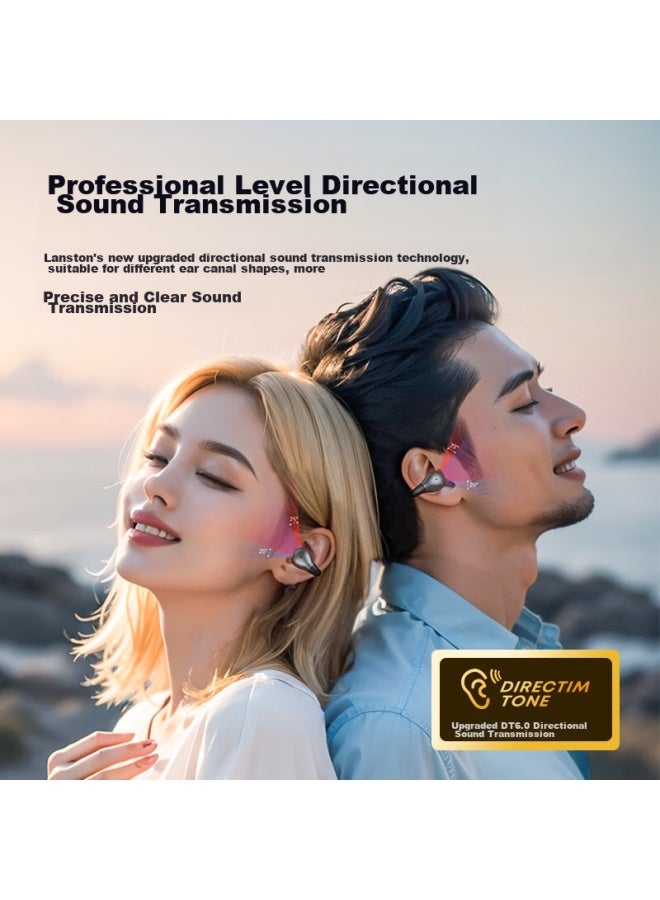 Langston Lansidun Bluetooth Headphones, Bone Conduction Concept Clip-on Wireless Open Non-in, Sports Running Cycling Enc Noise Reduction, Suitable For Apple Huawei Xiaomi Phones, Black - Image 5