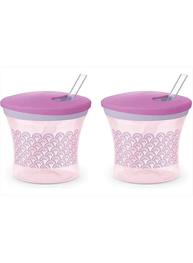 NUK Evolution Straw Cup, 8 Oz(Pack of 2) Colors may vary - Image 1