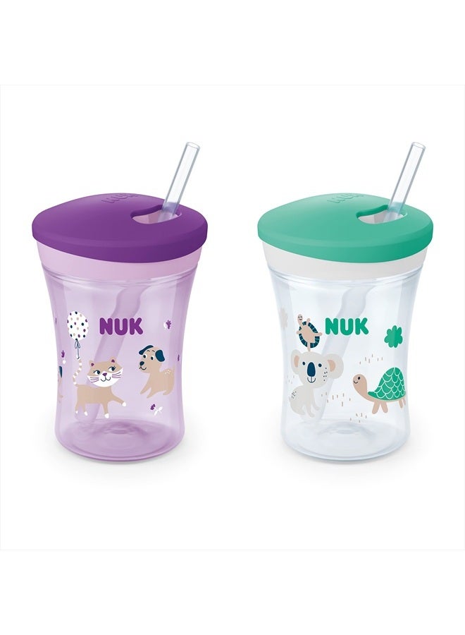 NUK Evolution Straw Cup, 8 Oz(Pack of 2) Colors may vary - Image 2