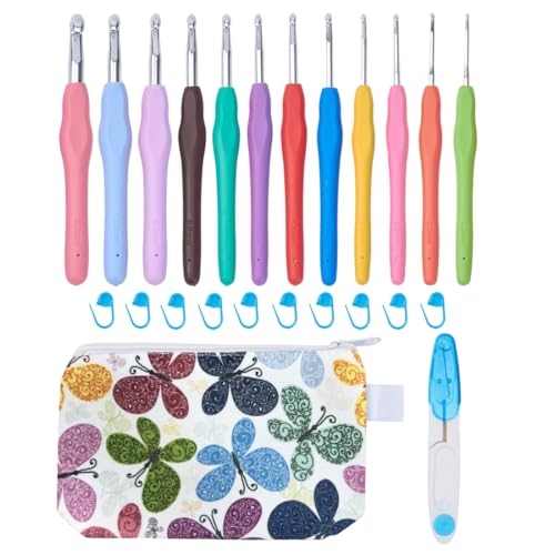 TOGETRUE Crochet Hooks, 12 Size Soft Grip Crochet Hooks Set, Crochet Needles with Storage Case, Knitting Needle Kit for Beginners, Knitting Enthusiasts (2.0~8.0mm) - Image 1