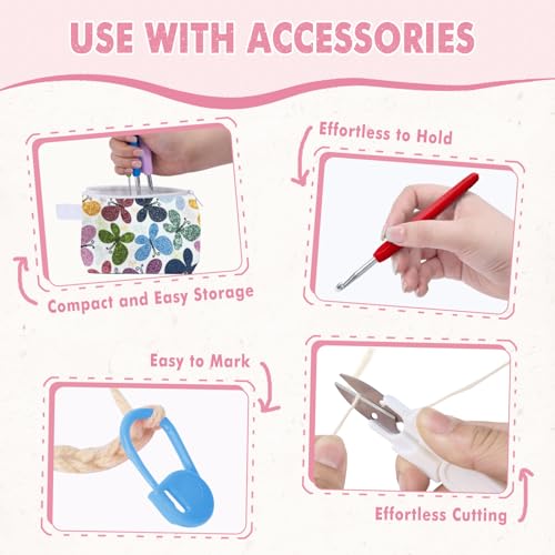 TOGETRUE Crochet Hooks, 12 Size Soft Grip Crochet Hooks Set, Crochet Needles with Storage Case, Knitting Needle Kit for Beginners, Knitting Enthusiasts (2.0~8.0mm) - Image 4