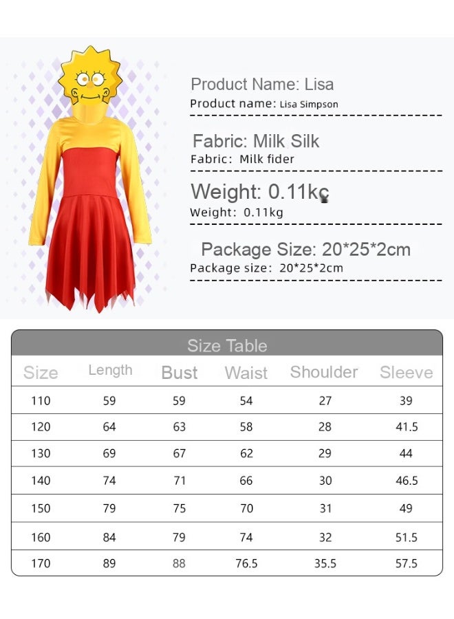 Cosplay Outfits Of The Same Style As The Simpsons Animation Children's Clothing Performance Costumes Cosplay Outfits The Simpson Family - Image 3