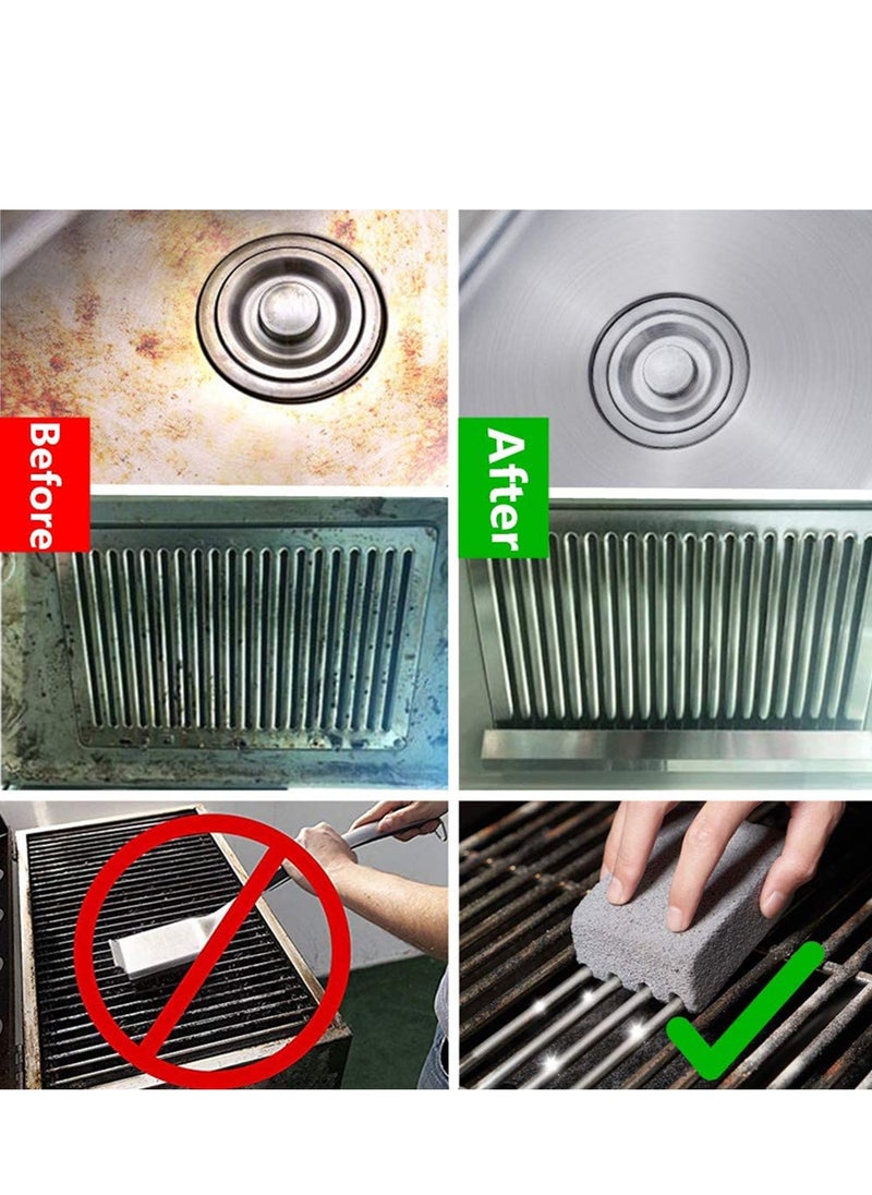 Generic - Griddle Grill Cleaning Brick Block - Pumice Cleaner Stone Tool - Cleaning Flat Top Grills or Griddles, Grills Grate - Removes Stubborn Grime for Restaurant, Outdoor, Home and Kitchen (4Pack) - Image 1