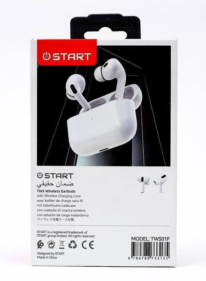 ستارت سماعات أذن ايربودز TWS 01F لاسلكية بلوتوث ستيريو حقيقي صوت نقي وتصميم عصري مع ضمان حقيقي - Image 4